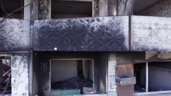 War in Ukraine  Destroyed Building in Borodyanka Bucha District