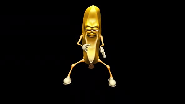 Fun Banan  Looped Dance with Alpha Channel and Shadow alt