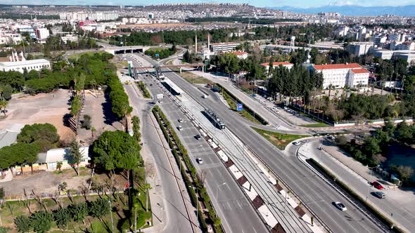 Traffic Aerial View Turkey Antalya 4 K