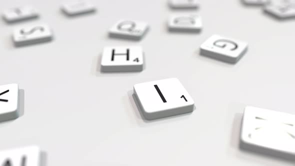 INVENT Word Being Composed with Letters alt