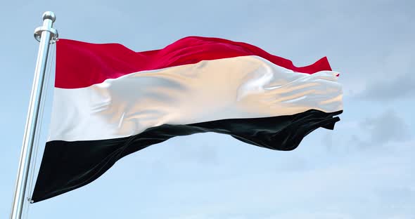 Yemen  Flag Waving  Loop  4 K