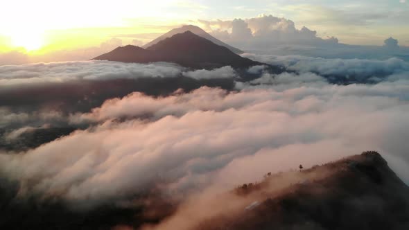 Sunrise on Mt. Batur in Bali, Indonesia