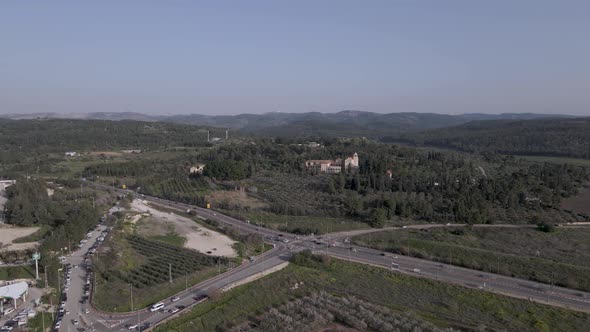 Latrun Monastery in Israel Aerial View