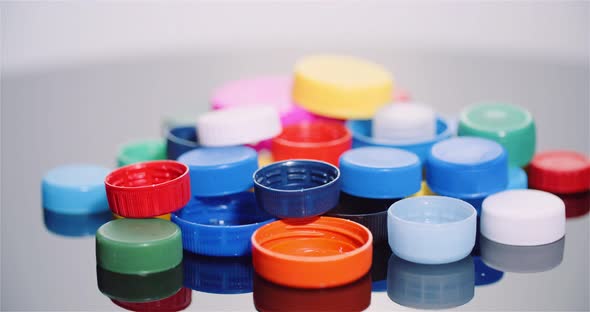 Few Plastic Bottle Caps - Plastic Processing Recycling Industry