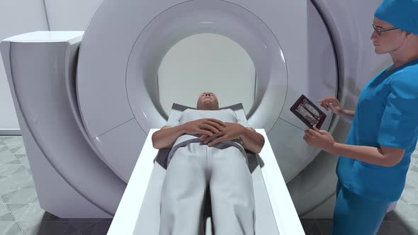 Man In An Mri Machine