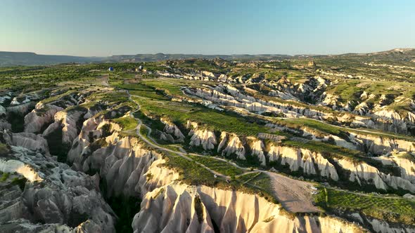 Aerial view Hot air baloons in Turkey 4 K