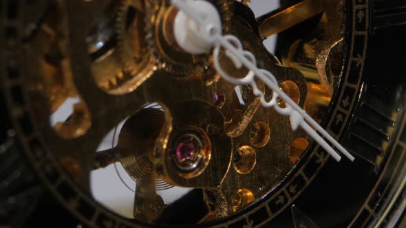 Old Clock Mechanism. Close Up