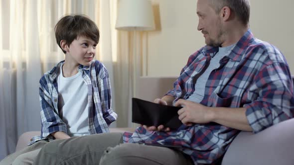 Little Son Begging Father to Give More Pocket Money, Financial Needs, Fatherhood