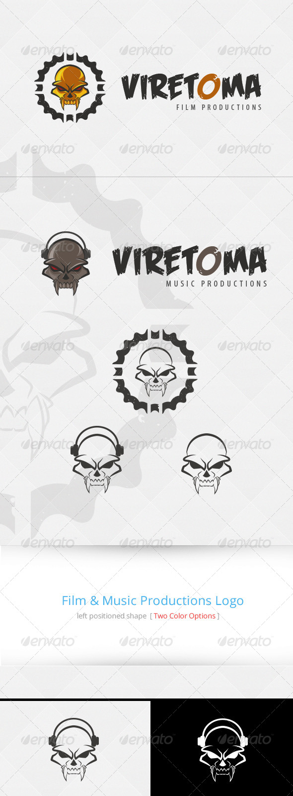 Skull Film & Music Logo Template