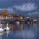 Traditional Homes near Lake in Famous Hallstatt Village in Salzkammergut Area Austria - VideoHive Item for Sale