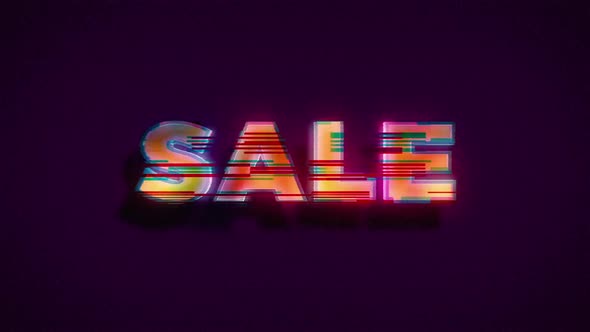 Glitch Sale Advertisement Banner Background alt