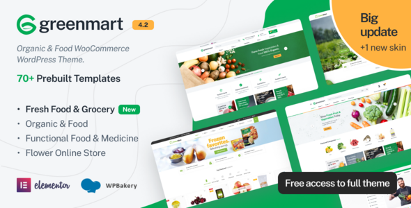 GreenMart – Organic & Food WooCommerce WordPress Theme preview