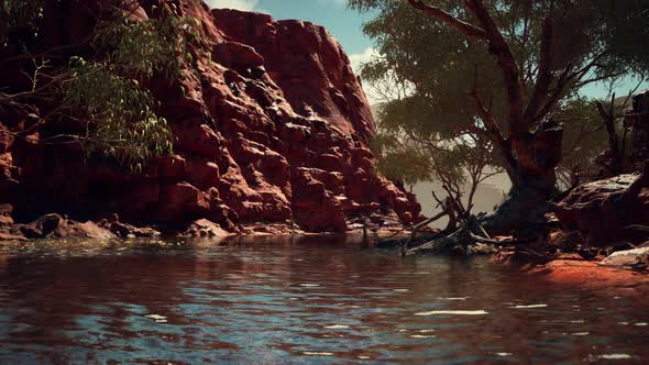 Redwall Reflection in Colorado River