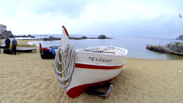 Drone Aerial Wooden Fishing Boats