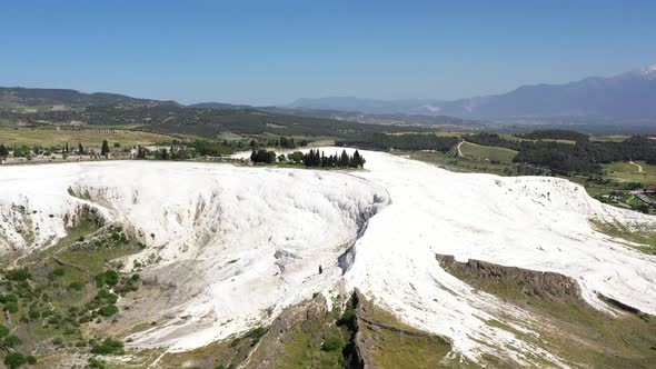 Aerial view of Pamukkale - Denizli - Turkey.