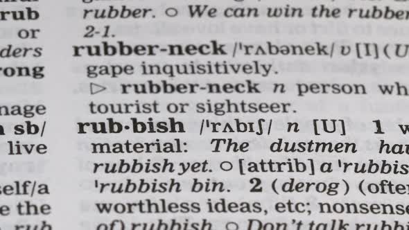 Rubbish Word Definition in Dictionary, Reducing Environmental Pollution, Recycle
