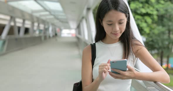 Woman Texting on Smartphone