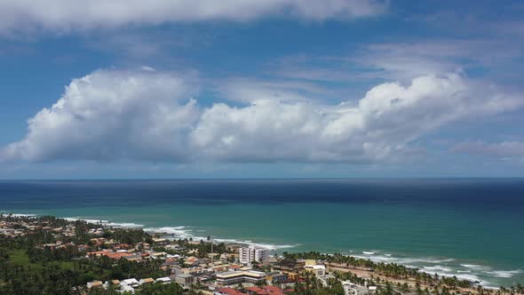 Tropical travel destinations at brazilian northeast. Salvador Bahia Brazil.