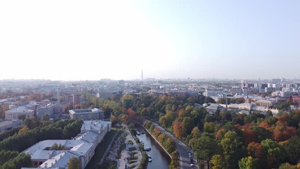 Suburban City And Park Aerial Multiclip