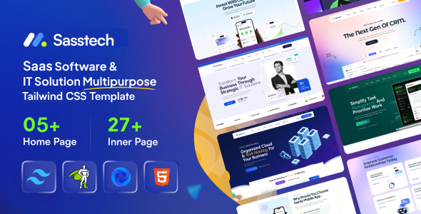 SassTech | SaaS & AI Startup Software Tailwind Template