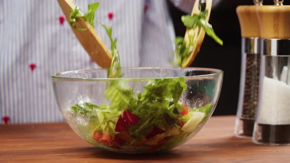 Chef Cooking Vegetable Salad