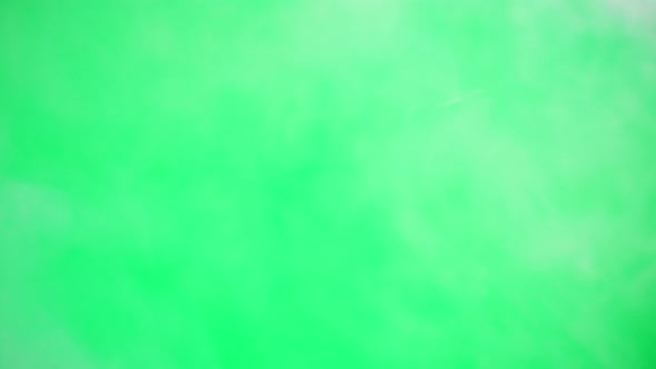 Abstract Smoke on Green Chroma Key Background alt