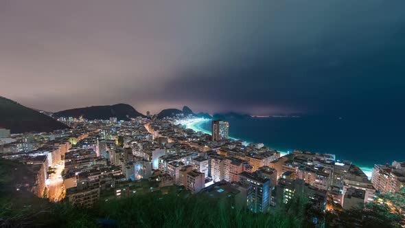 Time lapse of coast in Rio de Janeiro with Sugar Loaf