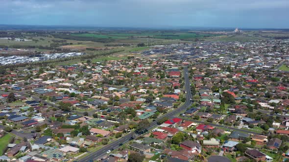 AERIAL Orbital Looking Over Waurn Ponds, Geelong Australia