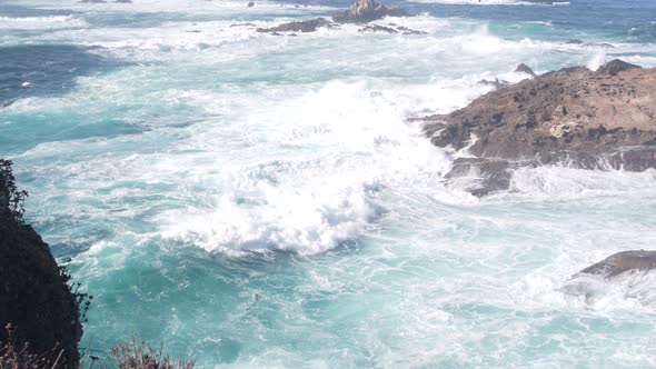 Rock Crag of Cliff Ocean Beach Point Lobos California Coast