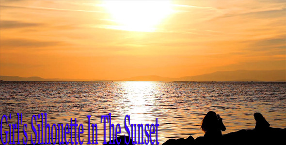 Girl's Silhouette In The Sunset alt