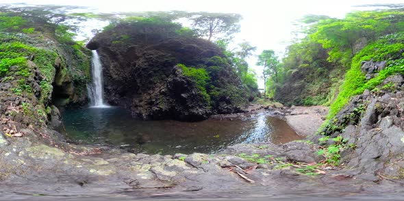 Beautiful Tropical Waterfall. Vr360 Bali,Indonesia