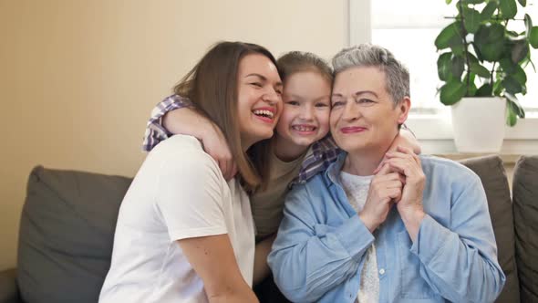 Portrait of Grandmother Mother and Daughter