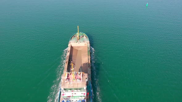 Drone Follow Cargo Ship