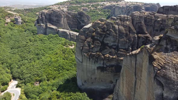 Meteora mountain hills in Greece