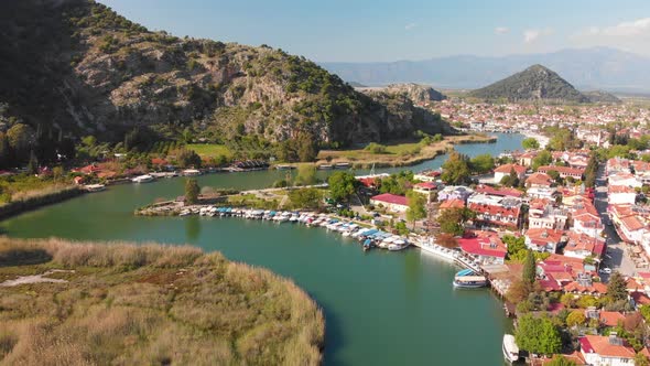 Aerial Drone Fly in Dalyan