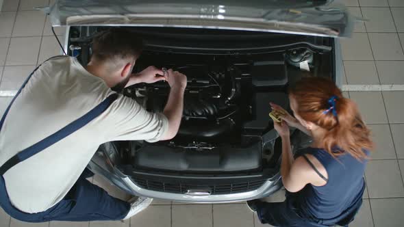 Car Mechanics Teamwork