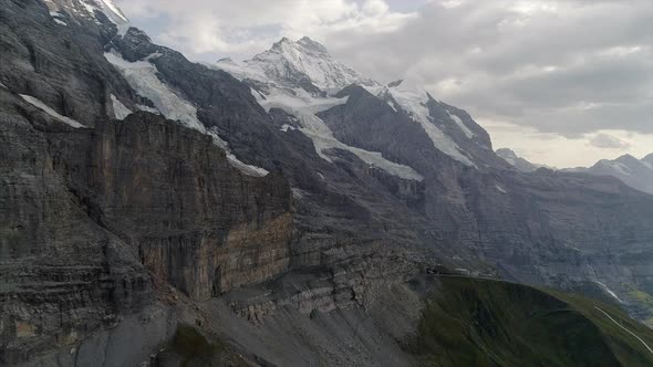 Eiger Glacier and Jungfrau in the Bernese Alps Switzerland