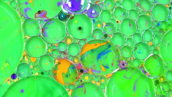Abstract Colorful Invert Paint Bubbles Galactic Exploding Texture 41