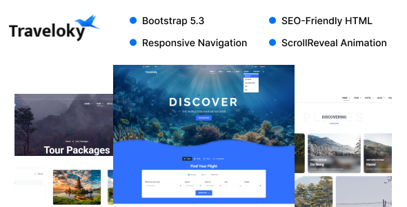 Traveloky - Travel Tour HTML Template