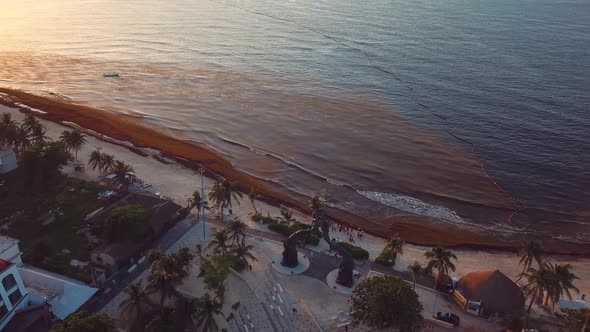 4k 24fps Drone Shoot Of Playa Del Carmen Twon Anbeach In Sunrise 3