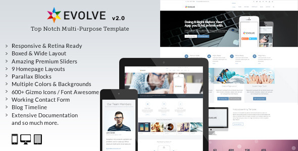 Evolve - Responsive Multi-Purpose Website Template