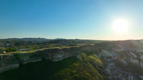 City Urgup Cappadocia aerial view 4 K View