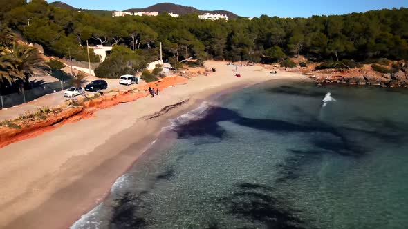 Cala Nova beach in Ibiza, Spain