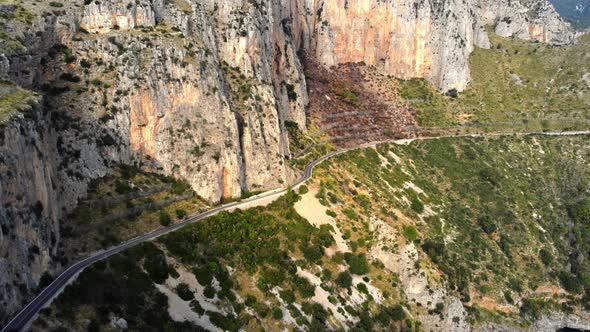 Amazing Landscape at the West Coast of Italy in the Region of Sapri Salerno  Aerial View