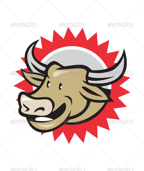 Laughing Cow Head Cartoon