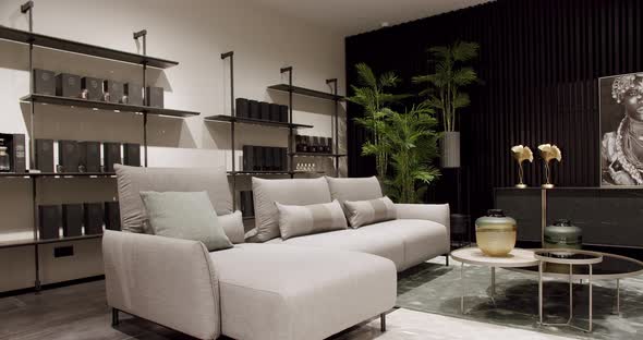 Modern Beige Fabric Sofa