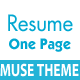 Muse Resume & Portfolio One Page Muse Template - ThemeForest Item for Sale