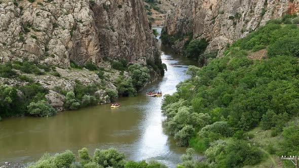 Raftting In Canyon