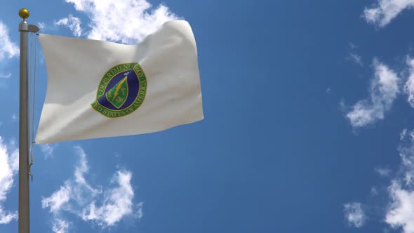 United States Department Of Energy Flag (Usa) On Flagpole