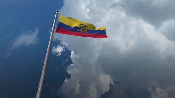 Ecuador Flag Waving 2K